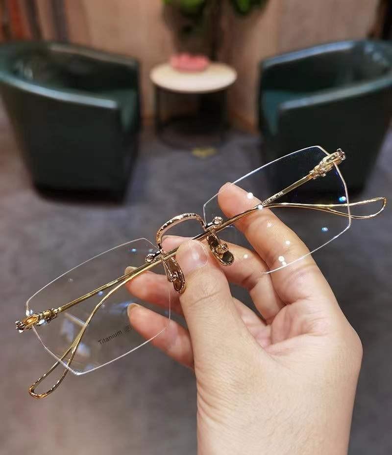 Luxury Fashion Rimless Myopia Optical Glasses Frames Women Men Anti Blue Light Eyewear Frameless 0 -1.0 2.0 2.5 3.0 3.5 4.0