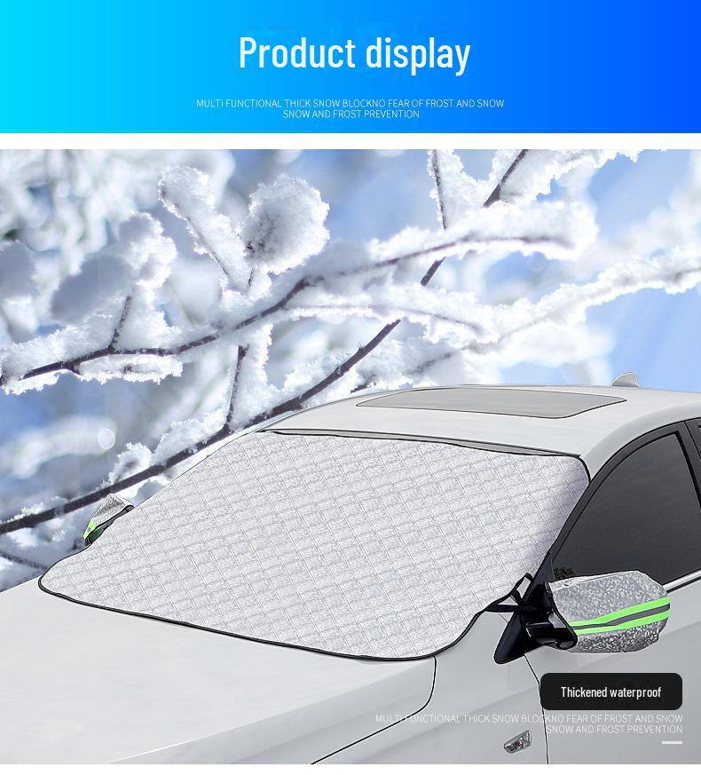 Зимний чехол для защиты от снега на автомобиль - утолщенный хлопок, антифриз, защита от замерзания, теплое лобовое стекло