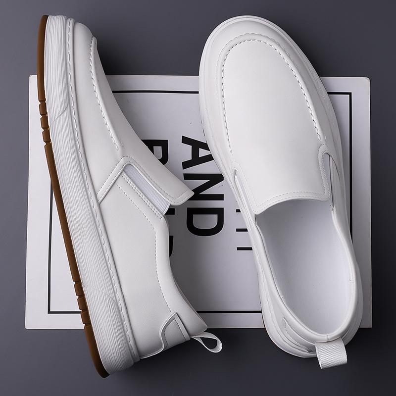 Male Genuine Leather Casual Sneakers High Quality Lace-up Shoes Comfort Sports Outdoor Footwear Leisure Walk Men Vulcanized Shoe