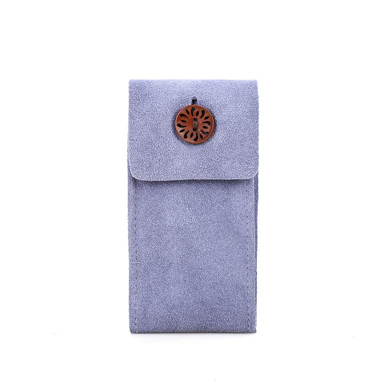 Handmade Genuine Leather Single Watch Bags for Men Retro Anti-Scratch Suede Leather Watch Case Women Watch Holders Soft Watch Storage Pouch