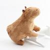 Capybara Stuffed Animal Doll Cute Soft Cartoon Capybara Rodent Plush Toy For Children's Rooms Bedrooms Sofas