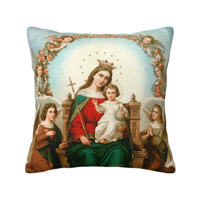 The Virgin Mary Modern Throw Pillow Covers Decoration Christian Mexico Mexican Chair Cushion