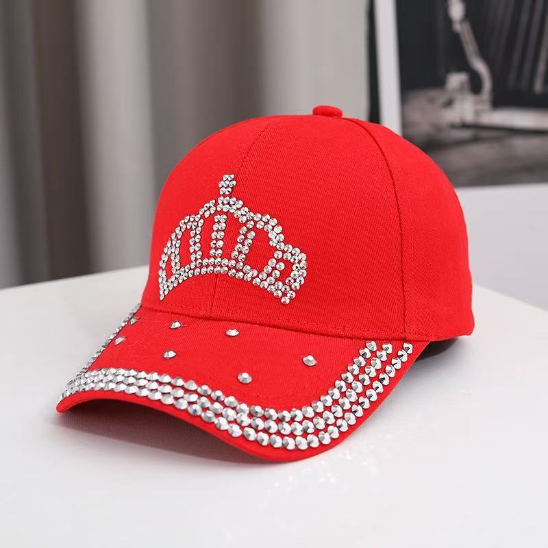 Hat Women'S Rivet Baseball Cap Fashion Crown Outdoor Sunscreen Visor Hat Rivet Cap Women'S Hat