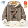 JEANSWEST LIFE Men's Winter Cartoon Fleece Hoodie