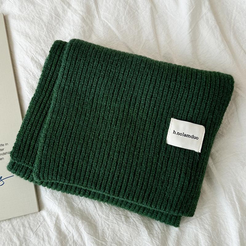 New Red Retro Plaid Christmas Scarf Women's Winter Atmosphere Green Thickened Warm Couple Scarf