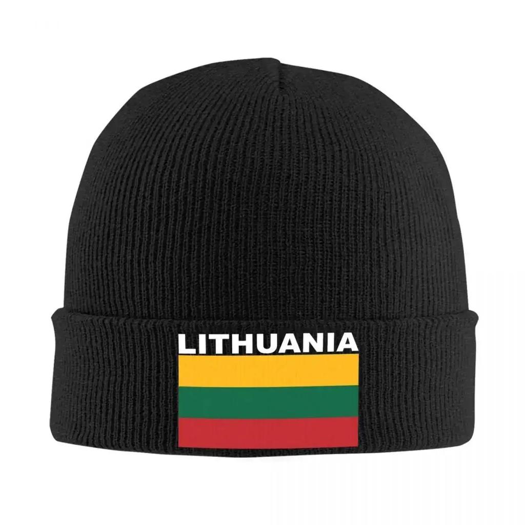 New Flag Of Lithuania Bonnet Hats Lithuanian Knit Hat Adult Unisex Retro Warm Beanie Hats Winter Kpop Design Cap