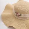 Straw Wide Brim Sun Hat Bowknot Breathable Lace Up Beach Hats Sun Protection Elasticity Hat for Women