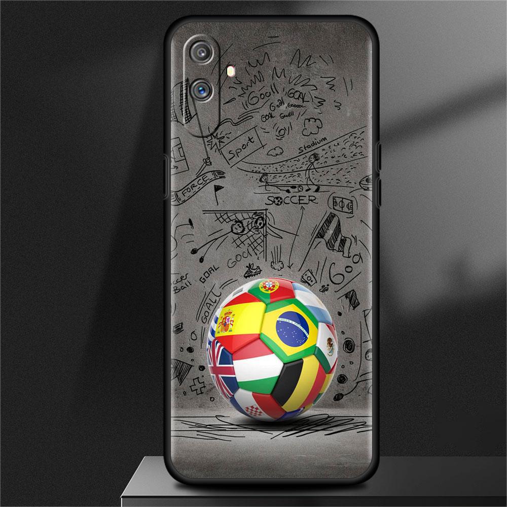 Мягкий чехол для Oppo Realme 8 C21Y C21 GT Neo 2 Pro 3 7 9 Pro 8i 6 C11 9i C35 C15 Master C12 C3, чехол для телефона Football Funda