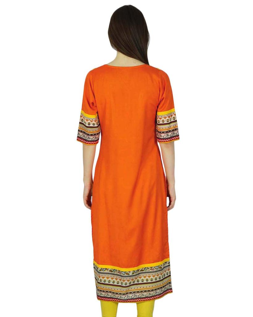 Phagun Indian Designer Cotton Rayon Kurta Women Kurti Casual Top Tunic Dress