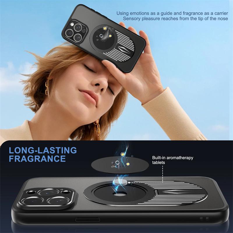 Роскошный рассеиватель тепла для магнитного чехла Magsafe для iPhone 16 15 14 13 Pro Max с беспроводной зарядкой и ароматерапией, охлаждающий кронштейн, чехол