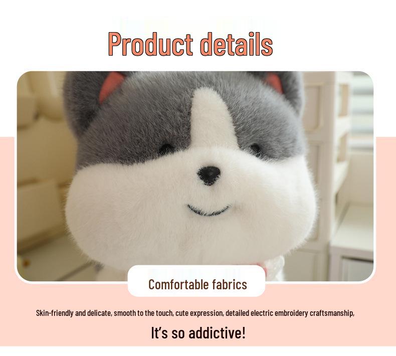 Плюшевая игрушка щенок дун-дун: Золотистый ретривер и хаски спящая кукла подарок для девочек