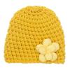 European & American Winter Knitted Wool Baby Hat with Small Flowers - Multicolor, Warm Pullover Design