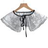 Women Embroidery Shirt Fake Collar Lapel Floral Dress Flase Collar Small Shawl Scarf Cape Girls Shirt Lace Detachable Collars
