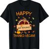 Счастливый День Благодарения Веганский Вегетарианский Индейка Ешь Тофурки Футболка