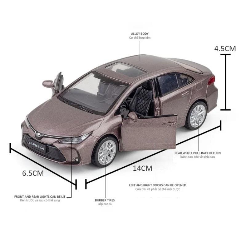 1/33 TOYOTA Corolla Hybrid Alloy Car Die Литая игрушечная модель автомобиля Звук и свет Детские игрушки Коллекционные предметы Подарок на день рождения