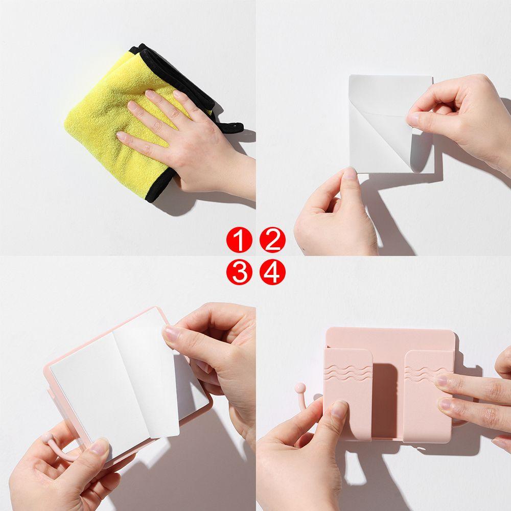 Настенный органайзер для телефона, ящик для хранения телеконтроллеров, крючки для кабелей, держатель для телефона, подставка для телефона