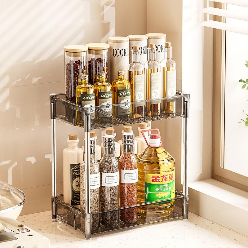 Кухонная стойка для хранения 2/3 слоя, коробка для хранения косметики, специй, закусок, многофункциональная выдвижная полка для хранения дома