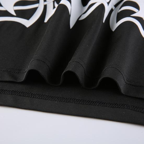 Turtleneck High Elegent Beauty Lady Dress Dress Women Gothic Print Sleeveless Women Dress Split Midi