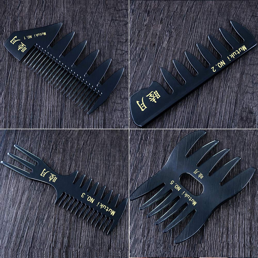 Mutuki Популярный набор для укладки для парикмахеров и волос Мужская расческа, Расческа, 5, Антистатическая, Унисекс, Салоны, Kusi-03