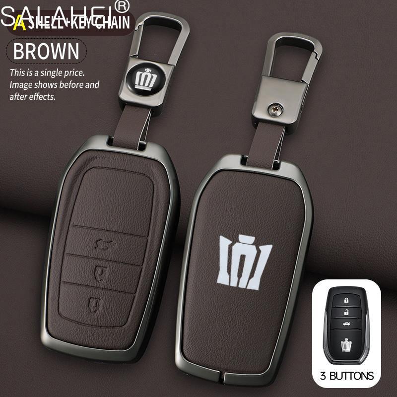Zinc Alloy Car Key Case Cover Shell Holder For Toyota Corolla Prius RAV4 Crown Hilux Fortuner Camry Land Cruiser Prado CHR Altis