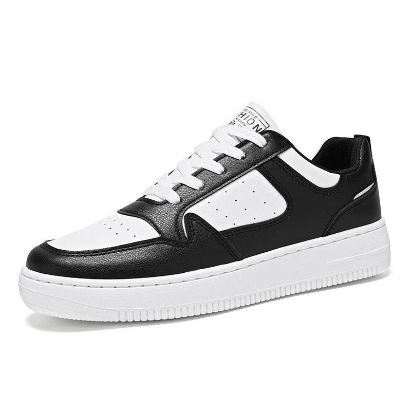 Men's Shoes PU Leather Women Fashionable Sneakers Comfortable Soft-soled Casual Shoes for Men