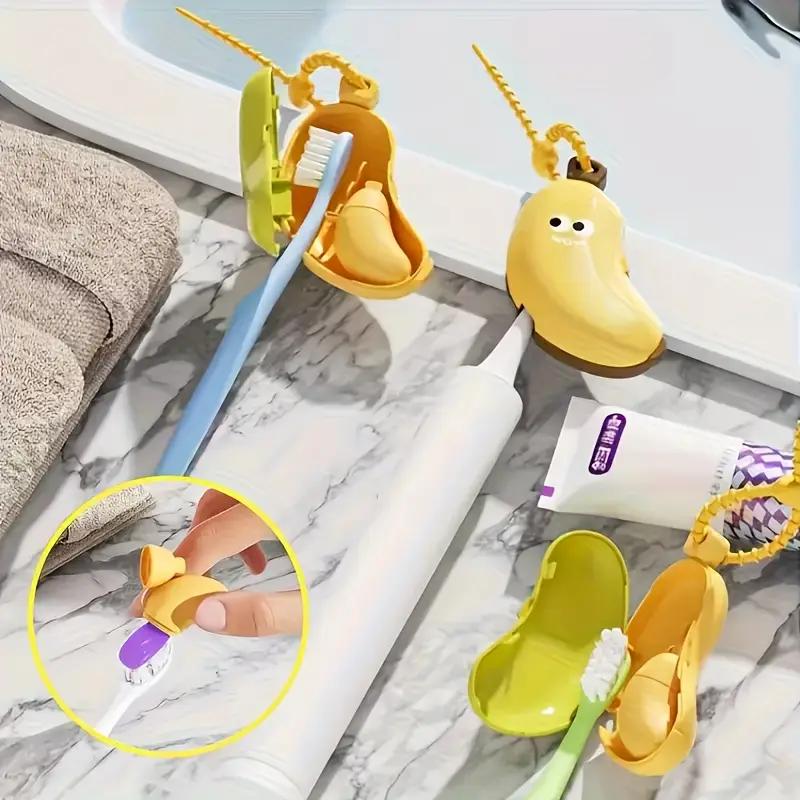 Cute Banana Toothbrush Case - Portable Dustproof Travel Toothbrush Head Protector
