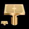 10*10cm Golden Floor Drain  Brass Prevention Odor Thickening Drain Shower Bathroom Drainage Balcony Washing Machine Floor Drain