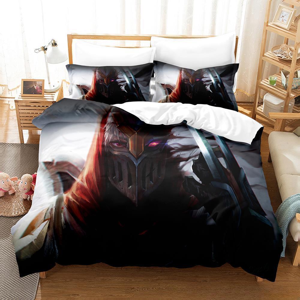 3d Print Game Anime League of Legends ZED Bedding Set Single Twin Full Queen King Size Bed Set Adult Kid Bedroom Duvetcover Sets