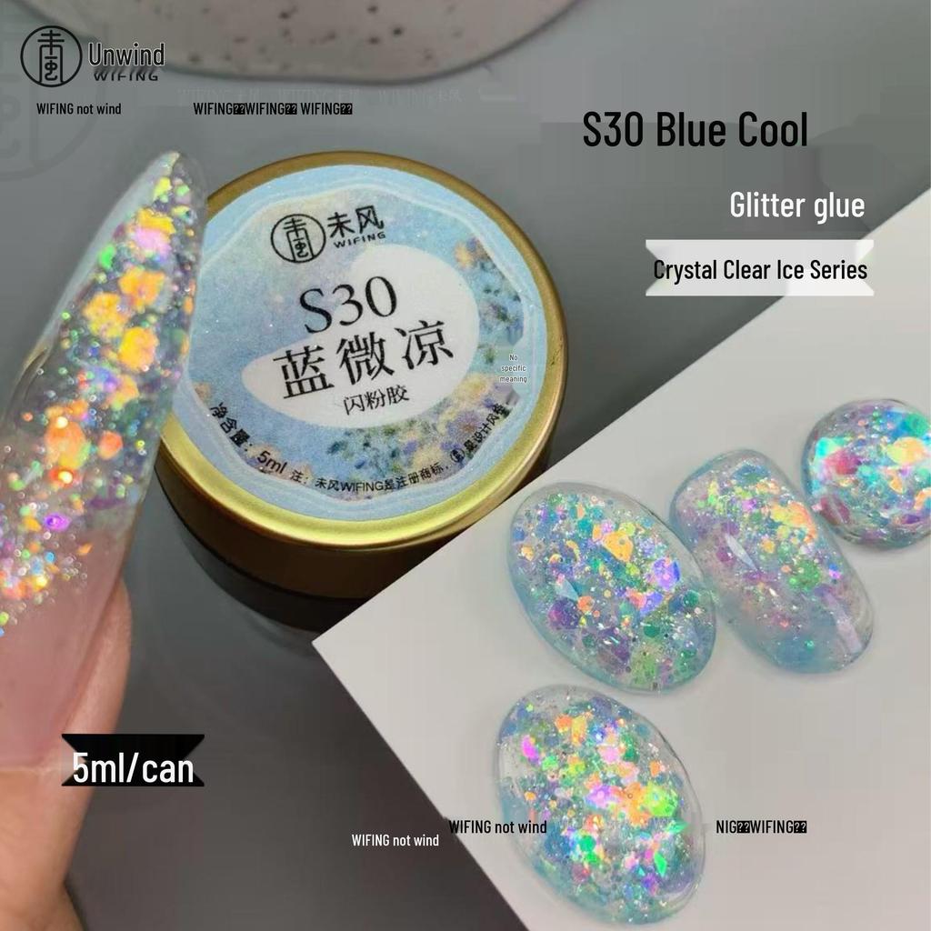Weifeng Гель-лак для ногтей с блестками Clear Ice - 30 цветов Сверкающий лак