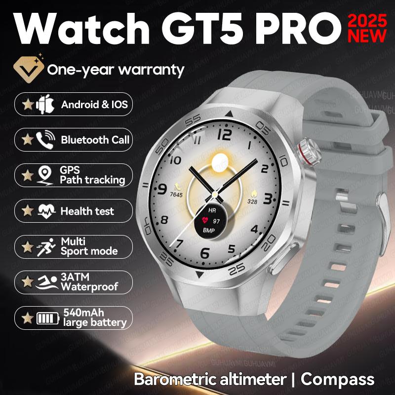 Новые Уличные Спортивные Умные Часы DT5 с GPS-позиционированием, Компас, Водонепроницаемость 3ATM, HD AMOLED Экран, Bluetooth-звонки, Умные Часы для Мужчин