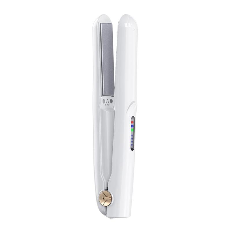 Mini Cordless Hair Straightener And Curler Portable Travel Hot Tool Cordless USB Charging Straight Curl Support
