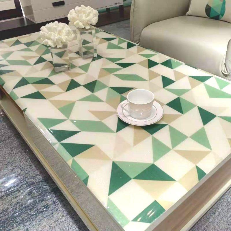 Водонепроницаемый коврик ПВХ Пластиковый коврик для журнального столика Маслостойкий противоожоговый коврик для стола, не требующий стирки Скатерть Хрустальная пластина Шкаф для телевизора Прозрачный коврик