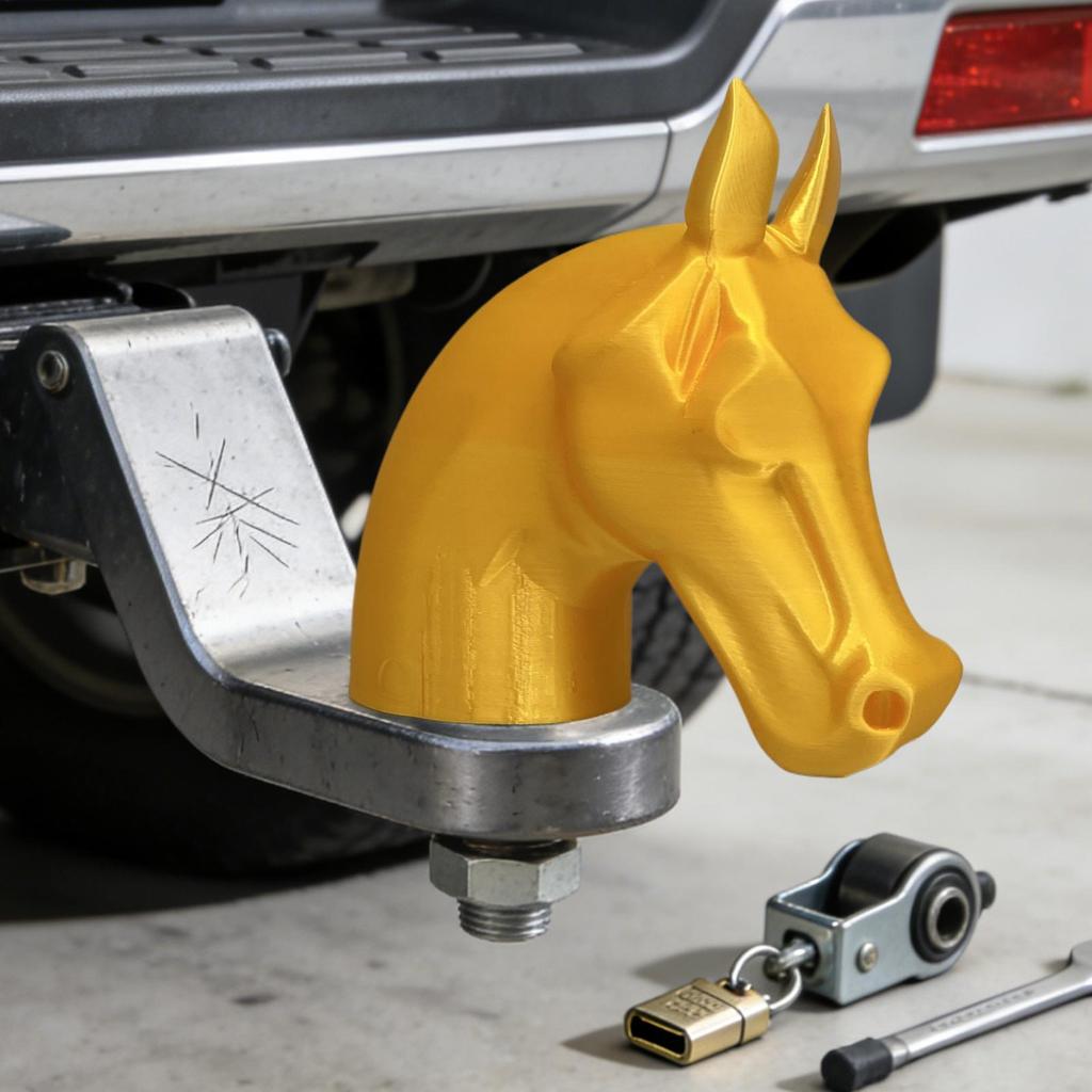 Funny Horse Head Cover Cap for Trailer Coupling Trailer Hitch Ball Cover Prevent Receiver Tube From Rusting