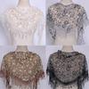150*40cm Tassel Triangle Scarf For Women Embroidered Lace Veil Floral Headcovering Veils For The Church's Female Wrap Shawls