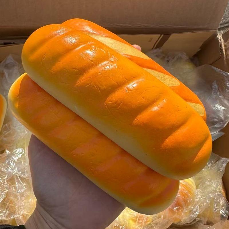 Squishy Bread Squeeze Toy Slow Rebound Sticky Stress Relief Fidget Toy Soft Food Creative Simulation Bread Anti-anxiety Toys