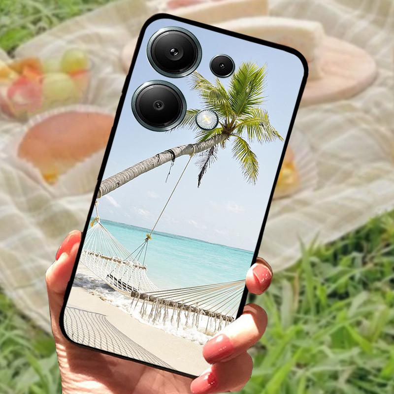 Чехол для Poco M6 Pro 4G Чехол Poco M6 4G Силиконовый Мягкий Мраморный Бампер Coque для Xiaomi Poco F6 Redmi Turbo 3 5G Защитные Fundas