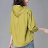 Shirt for Women    Large Size Cotton Hooded T-shirt Soft Loose Printed Casual Comfortable Pullover T-shirt Top