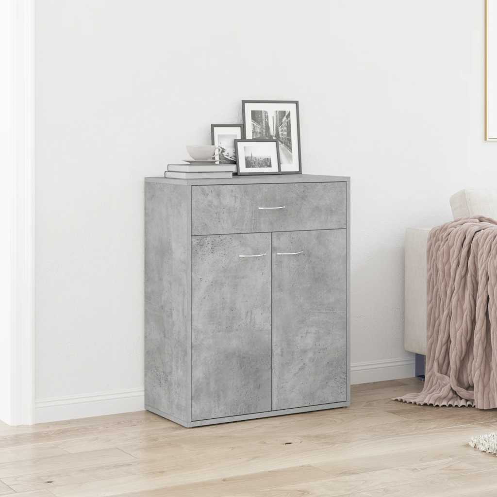 Sideboard Concrete Grey 60 x 30 x 75 cm Wood Based Material