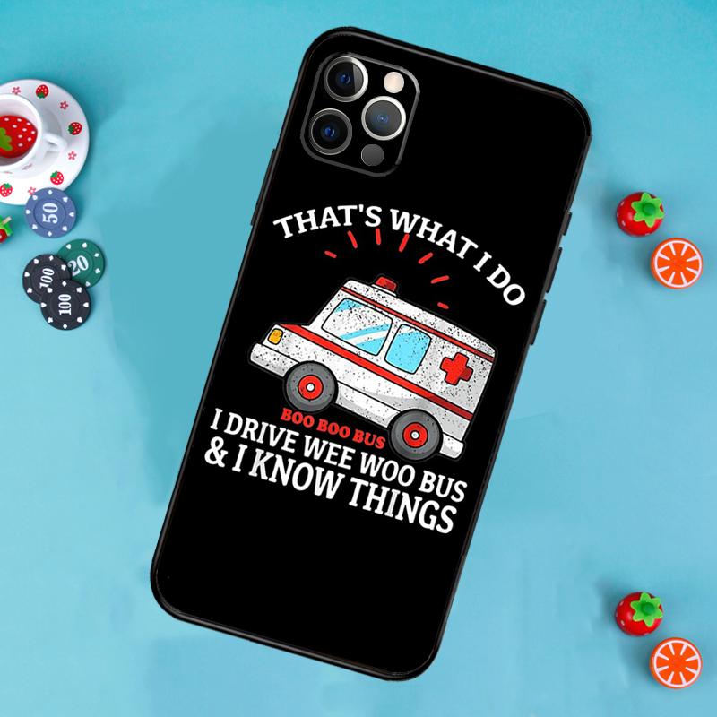 Ambulance EMS EMT Paramedic Phone Case For iPhone 17 Air 14 16 15 11 12 13 Pro Max 12 13 mini 15 16 Plus 16e Cover Funda