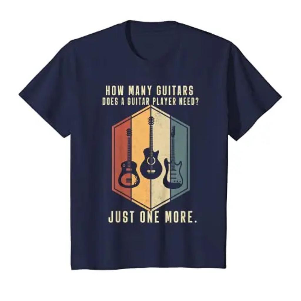 Сколько гитар Подарки для мужчин Гитаристы Музыка Винтаж Футболка Графические футболки Ежедневно Четыре сезона Футболки O-образный вырез