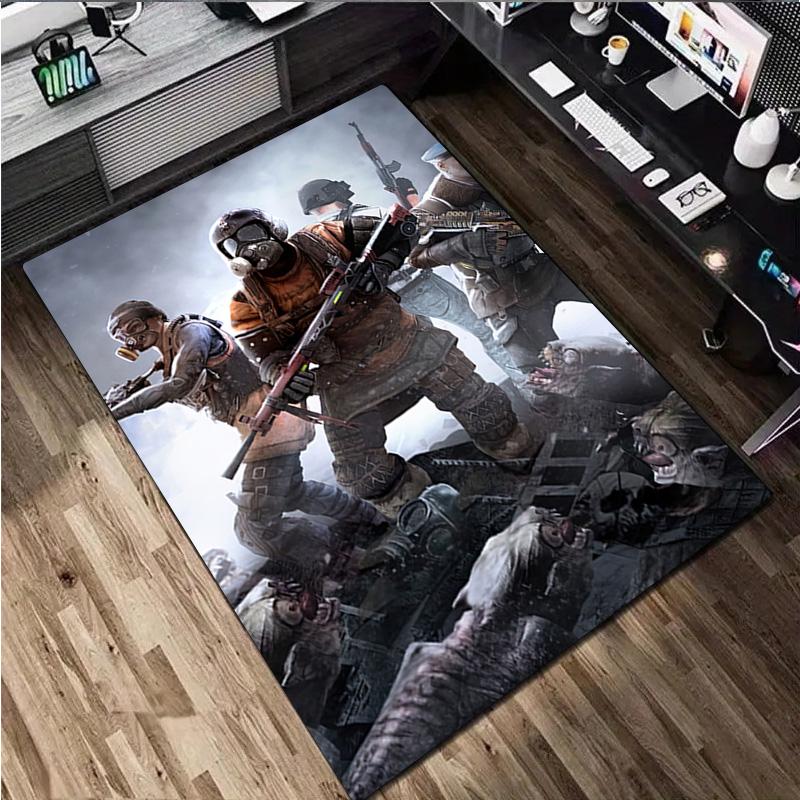 1Pc PUBG Print Rug - home decoration Carpet For Living Room Bedroom Flooring Computer Chair Area Rug