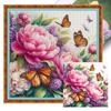 T0# Полная вышивка Эко-хлопковая нить 11CT Печатный цветок Набор для вышивки крестом Искусство