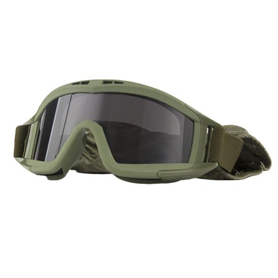Airsoft Goggles Desert Locust Goggles Anti Fog Safety Glasses Impact Resistant Tactical Eyewear with 3 Interchangeable Lenses for Outdoor Cycling
