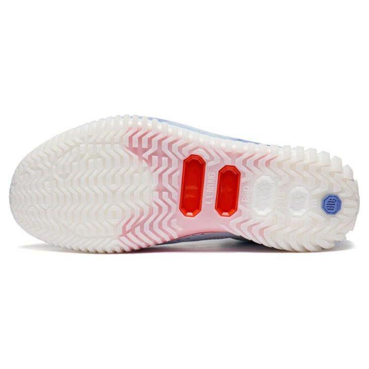 Li Ning Anti-Five 3 Fabric Synthetic Leather Non-Slip Breathable Mid-Top Basketball Shoes Men Sneakers Sky-Blue ABFT005-5