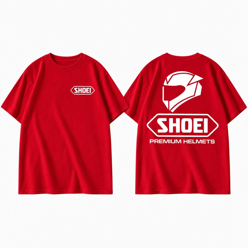 Unisexs Unisexs Crew Neck Tshirt Shoei Premium Helmets Racing Logo Short Sleeve Vintage Motorcycle Streetwear Casual Tee
