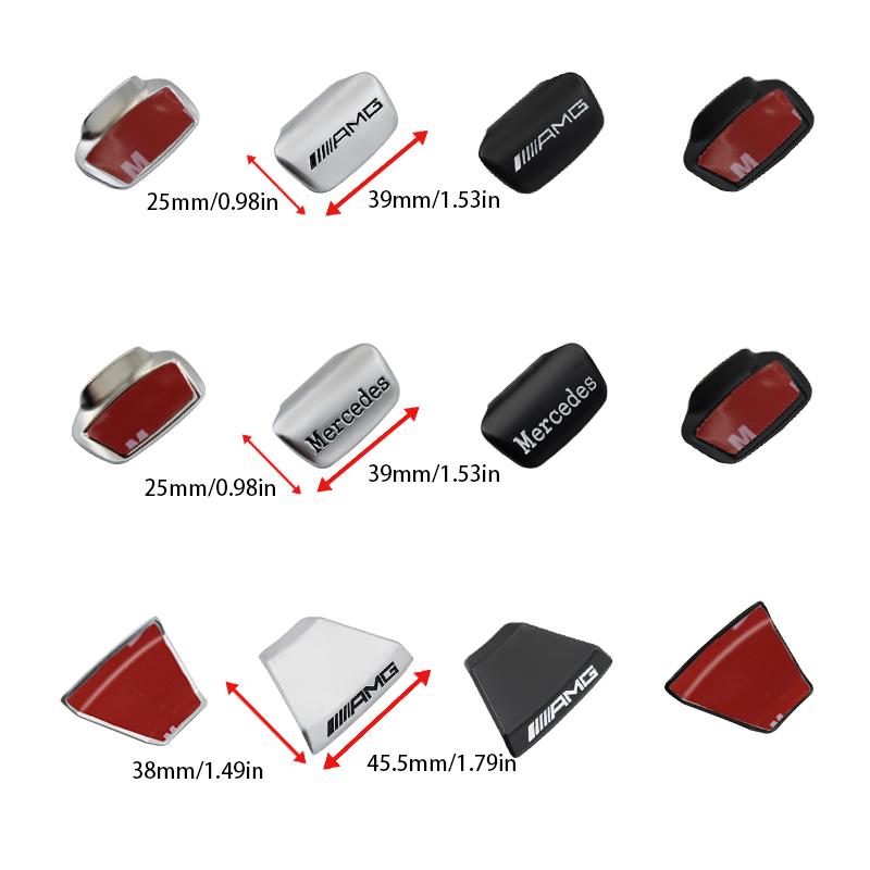 OLV5 3D Metal Car Logo Steering Wheel Sticker Decoration For Mercedes Benz AMG GLC W203 W206 W220 W205 W211 W212 W201 W210 W108 Class