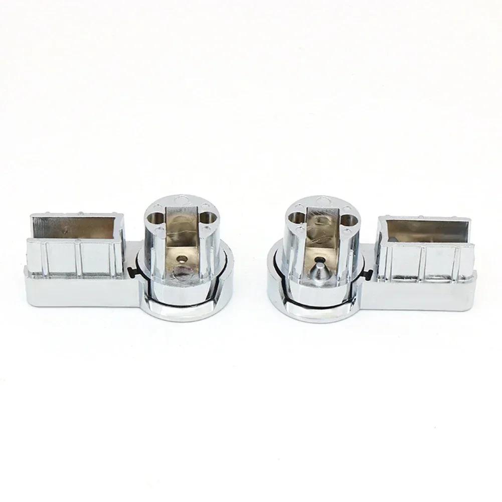 1 Set Bath Hinge Brackets Shower Screen Hinges ABS Chrome Plating Shower Holder Bathroom Accessories Shower Rack Parts