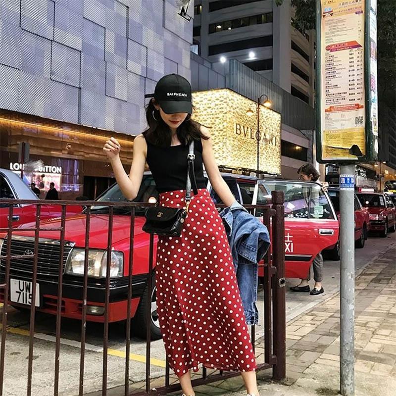 Half-length Skirt Women's Chiffon One-piece Mid-length Irregular Floral Seaside Holiday Wrap Skirt