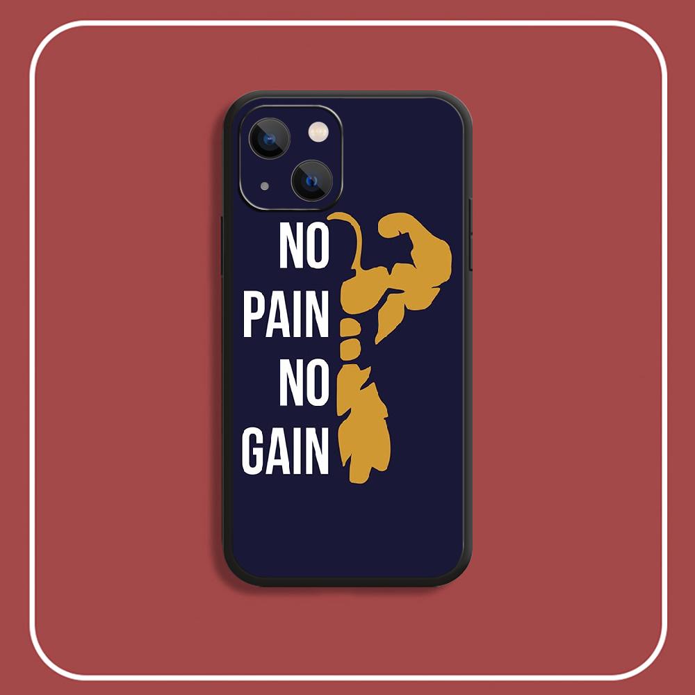Чехол для телефона «Без боли, без усиления» для iPhone Samsung Galaxy Redmi Xiaomi Oppo OnePlus Note SA 7 8 9 10 11 12 13 14 20 21 22 23 53 54 Pro Max Plus Ultra