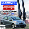 Для Toyota Yaris MK2 2005-2011 автомобильный стеклоочиститель U-образный мягкий резиновый бескаркасный без кронштейна автомобильные дворники 24"+16"
